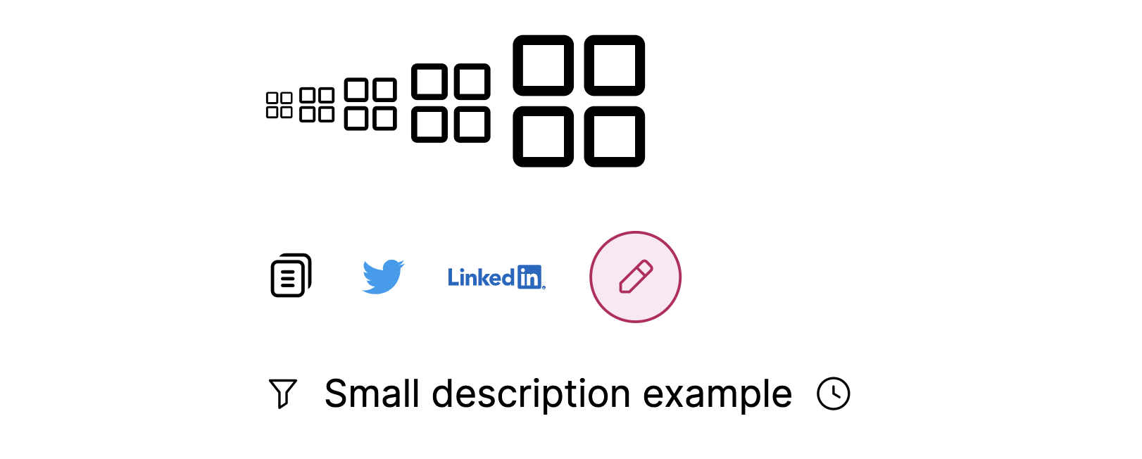 Example of using icons